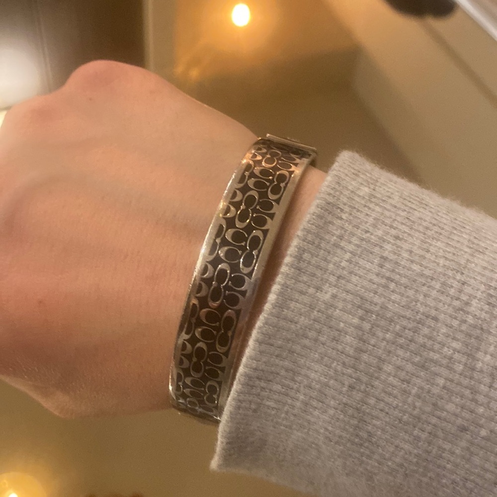 Coach silver bangle